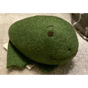 Flocked Felt Animal Collection Frog Rare Retired Flock Studio Soft Plush Cute